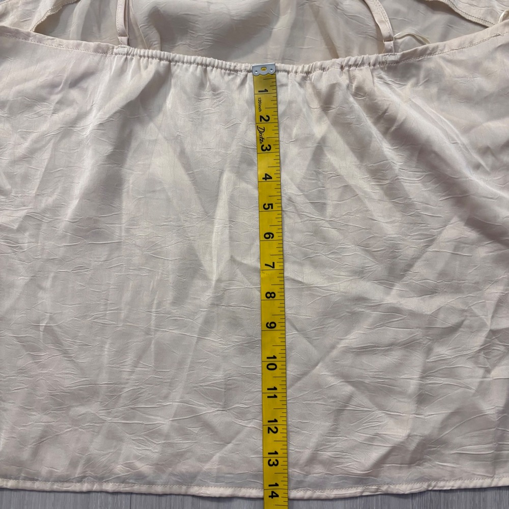 A New Day Top Women Cream Textured Asymmetrical Strap Top Size XL - Picture 8 of 14
